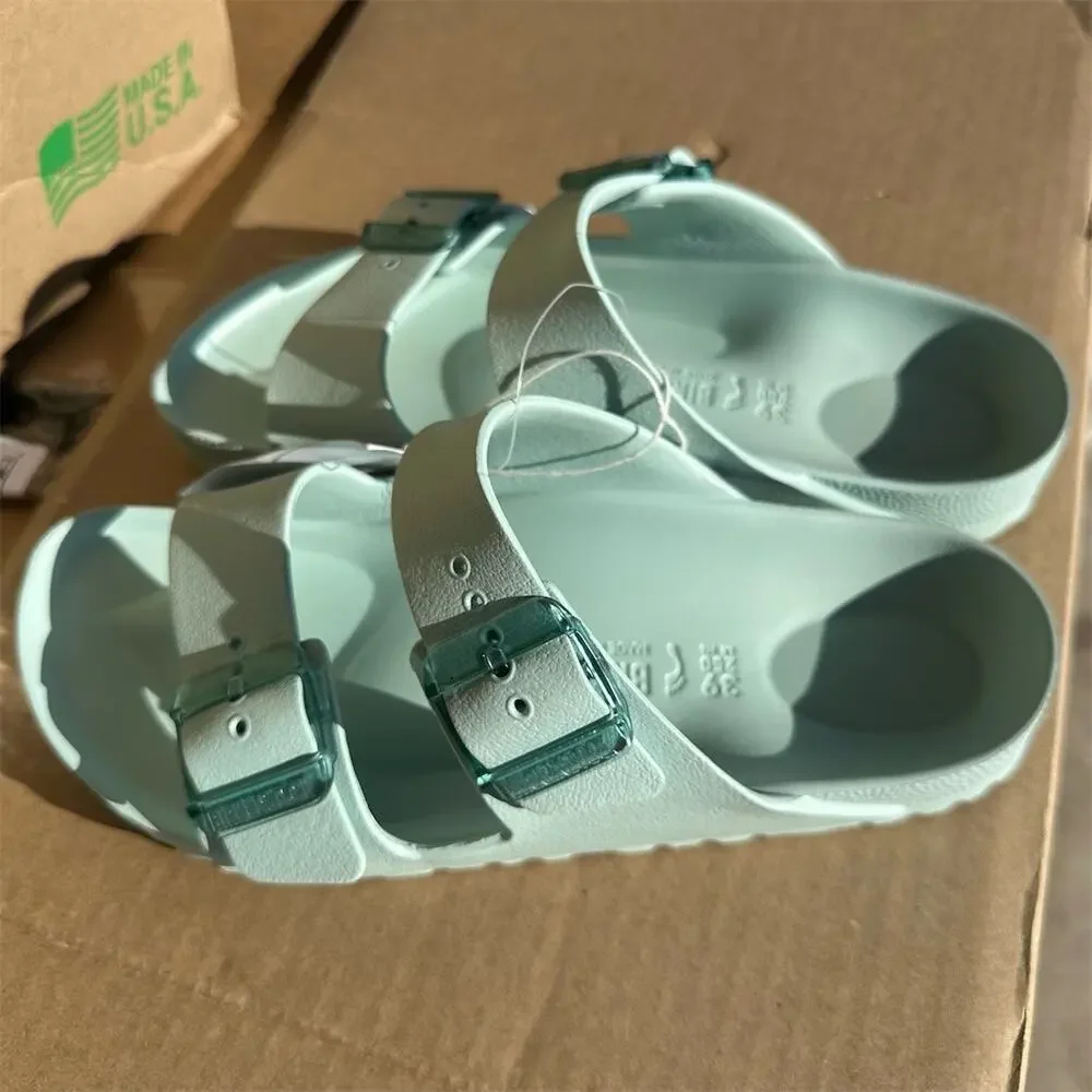 Birkenstock Arizona EVA Sandals Womens Surf Green Stealth Buckle EU 39 / US 8